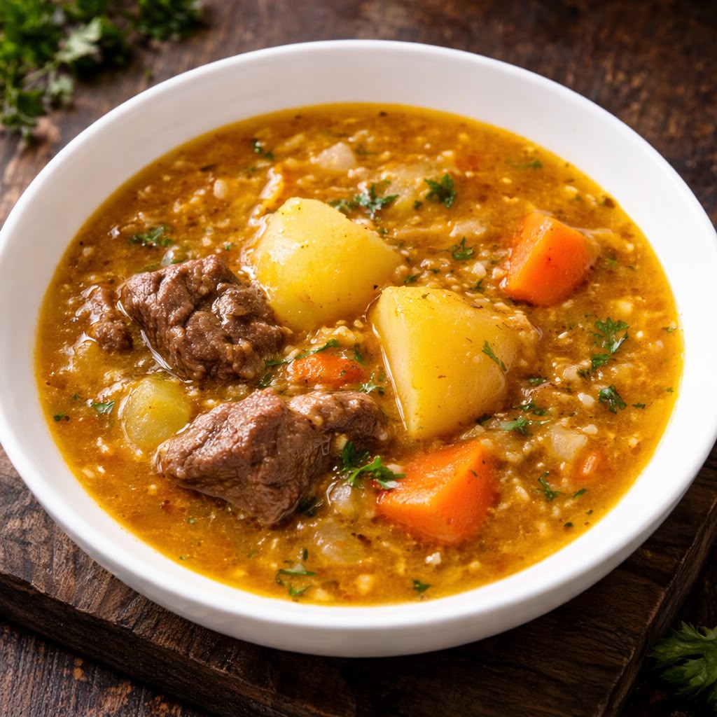 Caribbean stew with potatoes and carrots